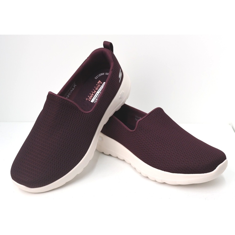 Skechers GOwalk Joy Women 7 Burgundy Excellent Slip On Mesh Sneakers 124637